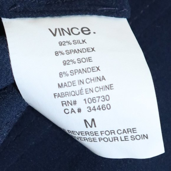 VINCE NWT Sheer Sleeveless Silk Blend Muscle Tee M - Picture 7 of 9